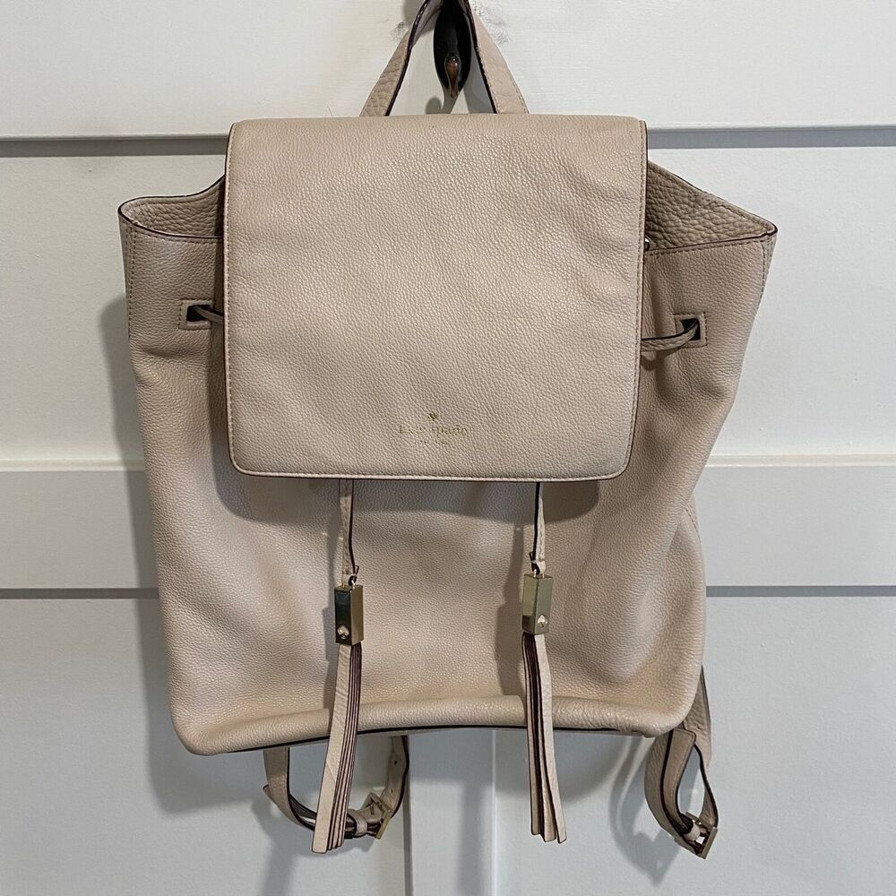 Kate Spade Wilder Grey Street Backpack Soft Pink Pebbled Leather